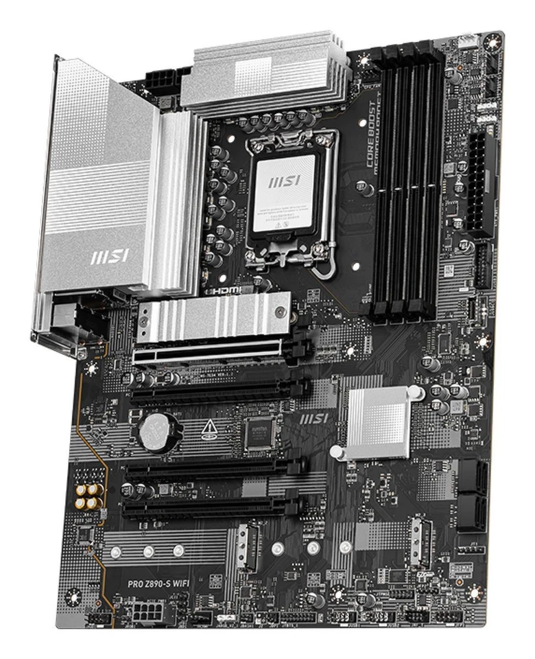 MSI PRO Z890-S WIFI Mainboard LGA1851 Intel Z890 ATX DDR5 256GB 8600MHz WiFi7 Bl - Imagen 3 de 4