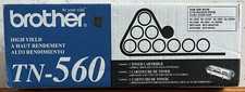 GENUINE BROTHER HIGH YIELD TN-560 TONER CARTRIDGE SEALED IN PARTIALLY OPENED BOX