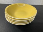 Lot Of 5 Mikasa Cera Stone Sandra Pastelle Yellow Soup Bowls - 7 1/4”