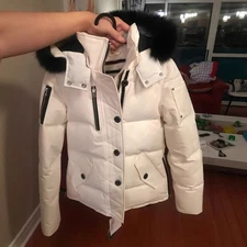 Moose Knuckles women's couple style fox fur collar thick coat