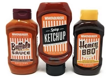 WHATABURGER Sauce Bundle BBQ | BUFFALO | SPICY KETCHUP | Texas Signature Sauces