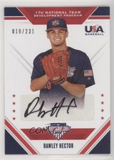 2020 Panini USA Baseball Stars & Stripes /231 Rawley Hector (Black Ink) Auto 0c6