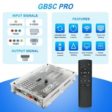 GBSC Pro Video Converter Scart/RGB/YPBPR/VGA/AV/SV to HDMI-compatible for Retro