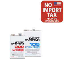 WEST SYSTEM 105-B Epoxy Resin with 209-SB Slow Hardener   1.3 Gallon Kit  Marin