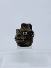 Marie Rogers Folk Art Southern Pottery Face Jug Miniature Mini GA 2 1/4 inches