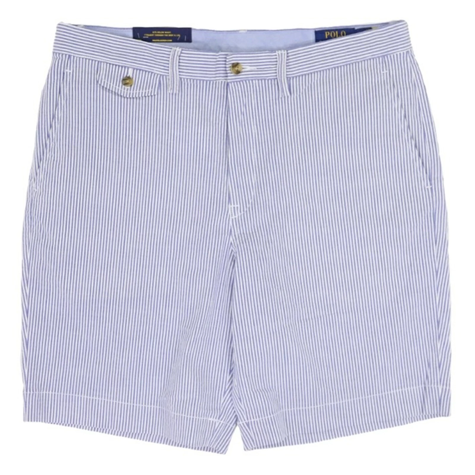 Polo Ralph Lauren Men's Stretch Straight Fit Seersucker Shorts with Pony - Blue