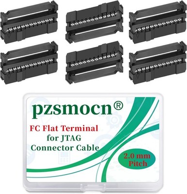 IDC 2x12 Double Row Rectangular Socket Adapter FC Black Crimp Wire Head Three