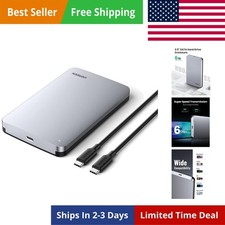 USB C Hard Drive Enclosure for 2.5" SATA SSD HDD - Aluminum USB C to SATA Ada...