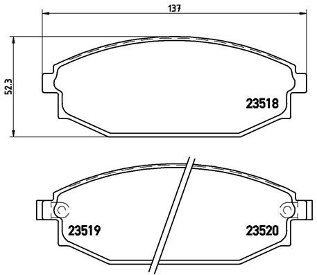 Front BREMBO P 54 027 Brake Pad Set, disc brake for GALLOPER,HYUNDAI,MITSUBISHI