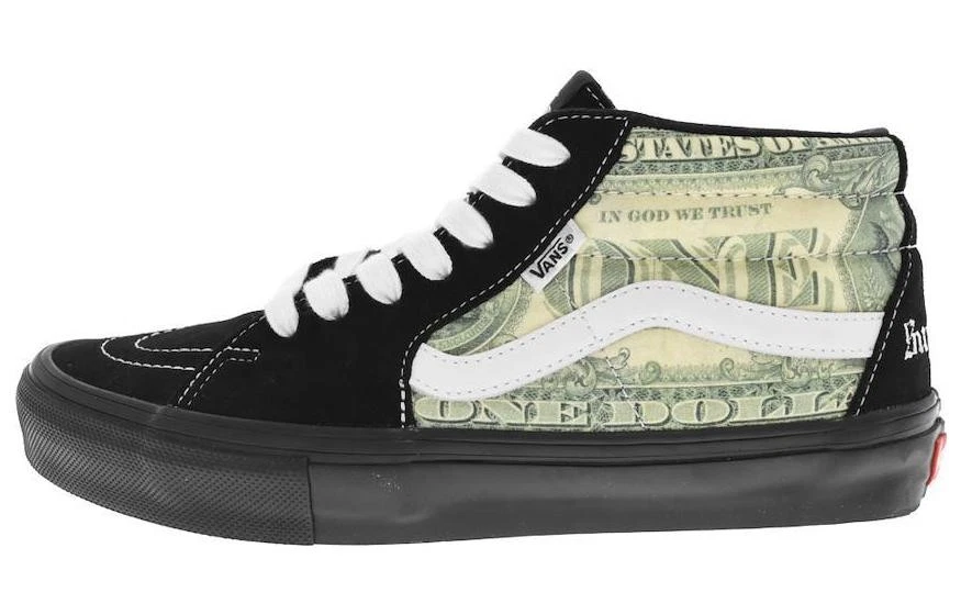 Supreme x Vans Skate Grosso Mid Dollar Bill - Black for sale | eBay