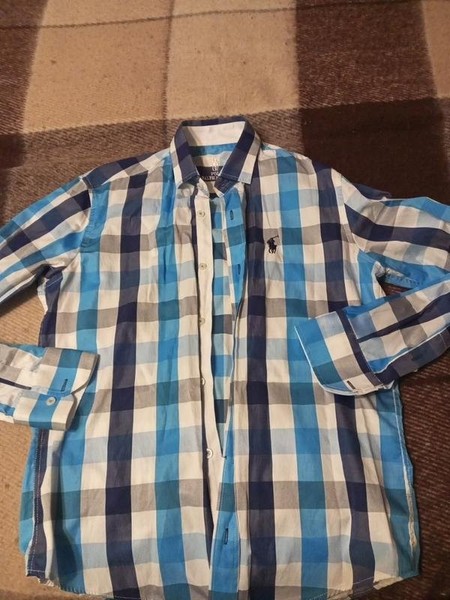 Men Polo Ralph Lauren Shirt White Cotton M #CICA