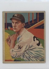1934 National Chicle Diamond Stars R327 Joe Kuhel (1934 Stats; Green Back) 0q4x