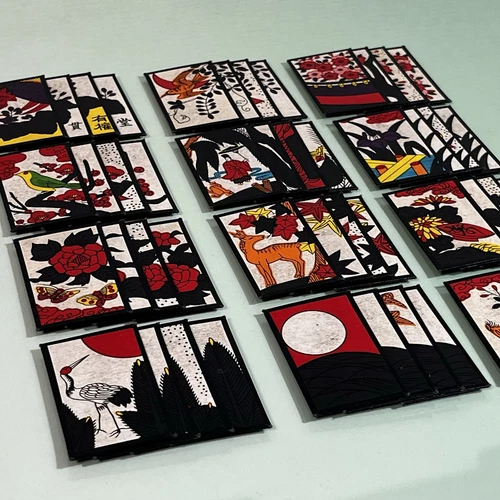 NINTENDO Hanafuda Tengu Vintage Tarjetas de Juego Japonesas Completas 48 Piezas Retro - Imagen 13 de 24