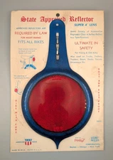 HUNT WILDE Blue Glitter Large Vintage Bicycle NOS Rear Reflector for Muscle Bike