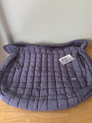 iris and rainbow oversized quilted bag NWT purple