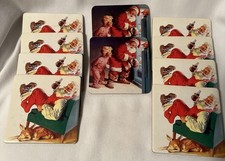 10 sous-verres de Noël carrés à dos de liège SANTA COCA COLA Coca 2000
