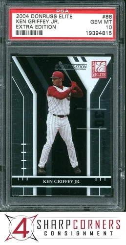 2004 DONRUSS ELITE EXTRA EDITION #88 KEN GRIFFEY JR. HOF POP 6 PSA 10