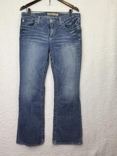 Big Star Jeans Womens 31 Blue Maddie Mid Rise Bootcut Embroidered Back Pocket