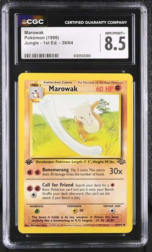 Marowak (1st Edition) graded CGC 8.5 for sale on eBay