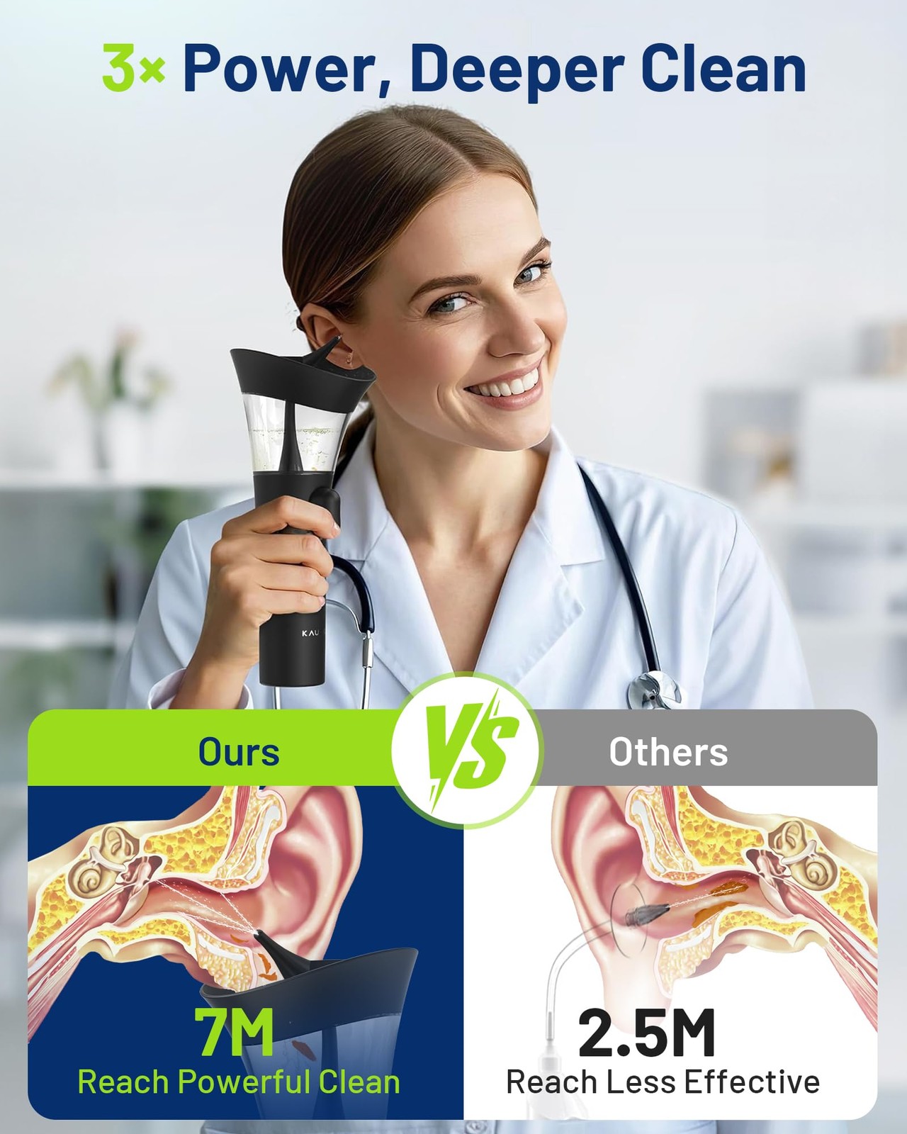 Ear Wax Removal Kit with Camera, 7 Ear Spoons, Safe Ear Irrigation for Adults