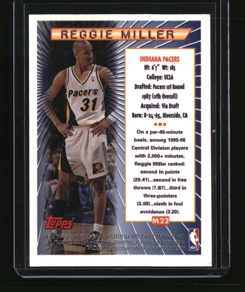 1996-97 Topps #M22 Reggie Miller Mystery Finest Borderless | eBay
