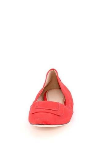 Elizabeth and James Kimi Ballet Plano Coral Nubuck Puntera Puntiaguda Hebilla Cuadrada NUEVO - Imagen 2 de 6
