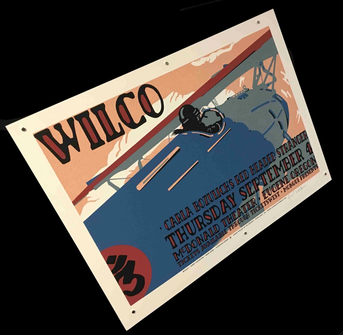 Wilco Original Poster 2003 McDonald Theater Eugene Hand-Signed
