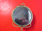 VICTORIAN ERA 1800S LADIES HAND MIRROR DESK PAINTED PORTRAIT BEVELED GLASS RARE — photo 8