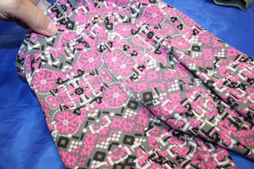 LuLaRoe Girl's Pink-Gray Print Leggings Size Small/Medium pants bottoms Sale* - Picture 2 of 7