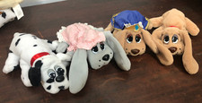 Vintage Lot of 4 Tonka Mini Pound Puppies Plush Dogs 14