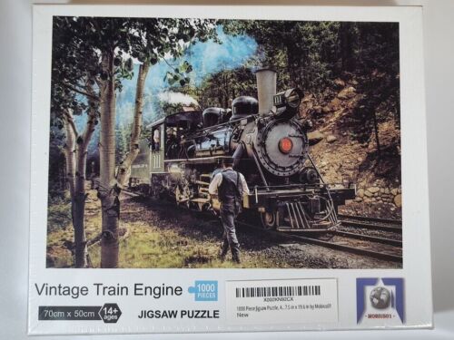 Puzzle Of Vintage Train Engine 1000 Pieces - New in Plastic
