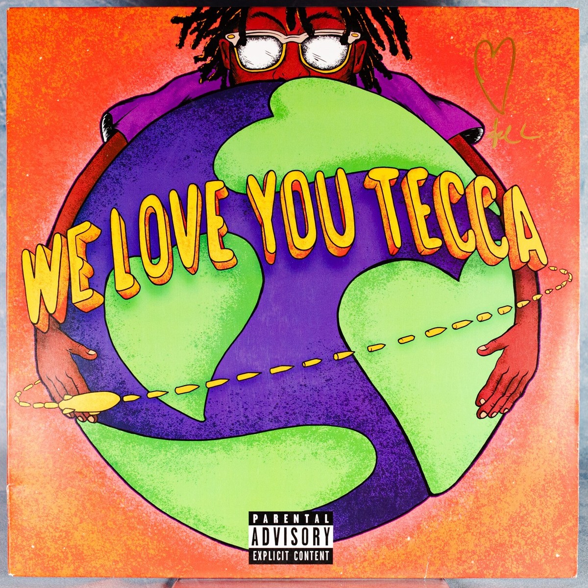 洋楽 Lil tecca We love you tecca LP Lil Tecca We Love You Tecca SIGNED Vinyl Orange LP Pre Owned