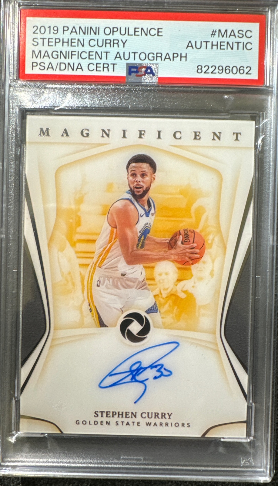 2019 Panini Opulence - Stephen Curry - Magnificent Autograph - PSA/DNA Cert