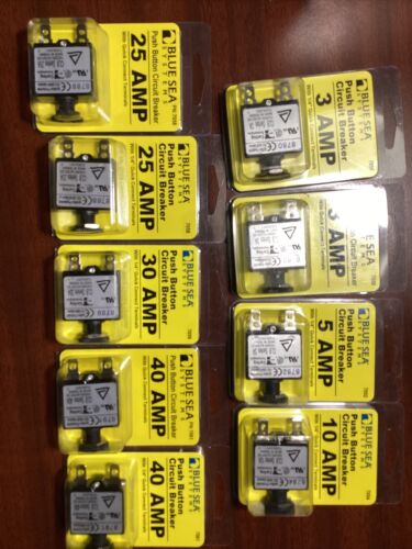 9 Blue Sea Systems Push Button Circuit Breakers Marine Boat