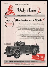 Foto del Departamento de Bomberos de Washington 1947 Mack tipo 95 camión motor anuncio impreso