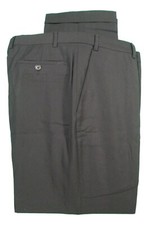 Armani Collezioni Mens Black Flat Front Wool Dress Pants 40R 37x31