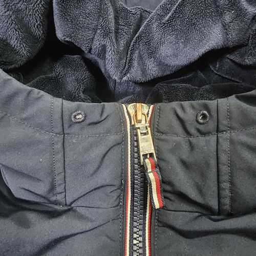 VTG Tommy Hilfiger Big Logo Full Zip Fleece Lined Jacket Gray Size XL NAVY - Picture 14 of 16