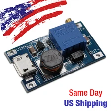 Micro USB Adjustable DC-DC Step Up Power Supply Module 2V-28V Boost - US SHIP