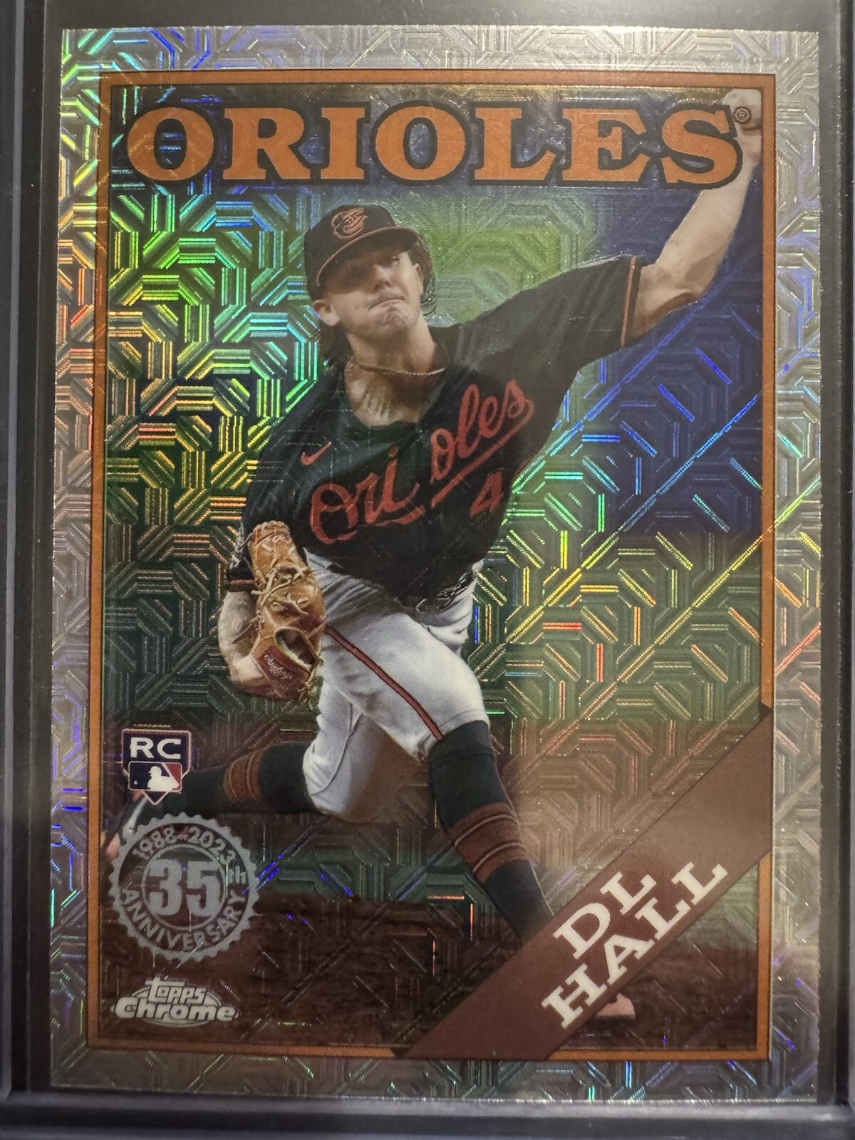 2023 Topps Series 1 - 1988 Topps Chrome Silver Pack #T88C-43 DL Hall (RC)