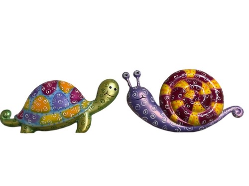 Colorful Hand-Painted Wall Art Set - Seahorse Turtle Octopus & Snail - Bild 14 von 14