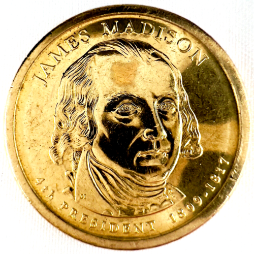 2007 D - James Madison Presidential Golden Dollar Coin - Picture 1 of 2