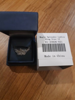 Bradford Exchange Ahorn Splendor Ring Damen Größe 12 Silber Diamondesk simuliert
