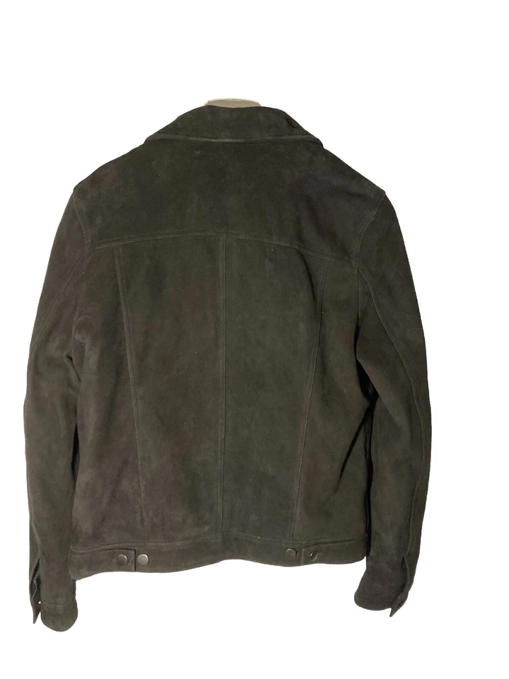 PRAGUE LEATHER Womens M Black Suede Quilt Insulated Trucker Jacket-New With Tags - Image 4 of 4