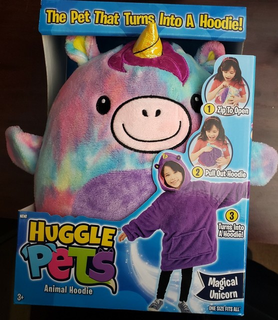 Unicorn Huggle Pets Hoodie Hoodie Turns Into Stuffed Animal