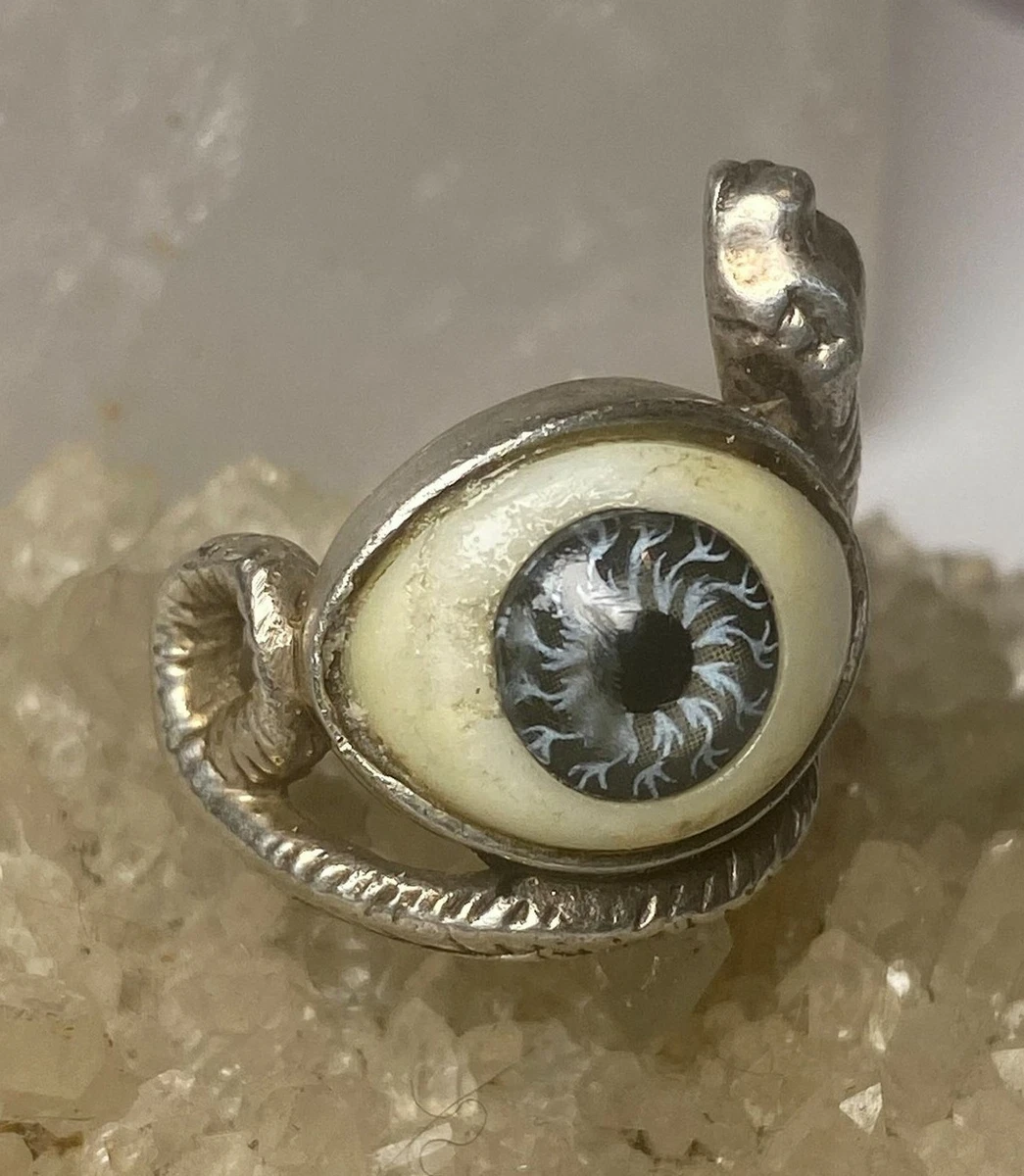 Silver eyeball best sale ring