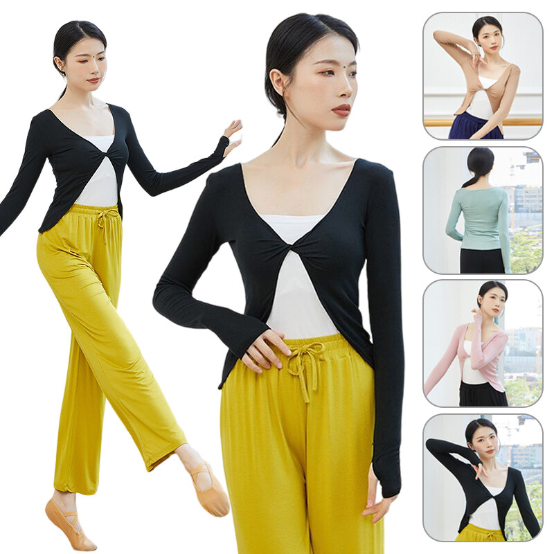 kozhin dancing ballet shawl women long sleeve yoga shirts