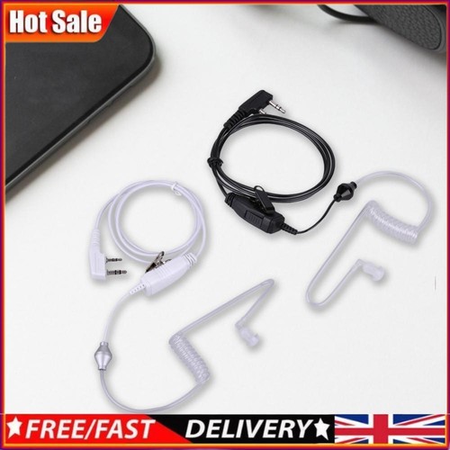 2 Pin Acoustic Tube Headset Receiver/Listen Earpiece Headset for Kenwood