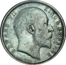 1907 India Rupee Bright Choice XF Condition  #1