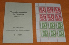 Berlin Paketmarken Markenheftchen Paketzulassungsmarke  Notmarke A + E Berlin
