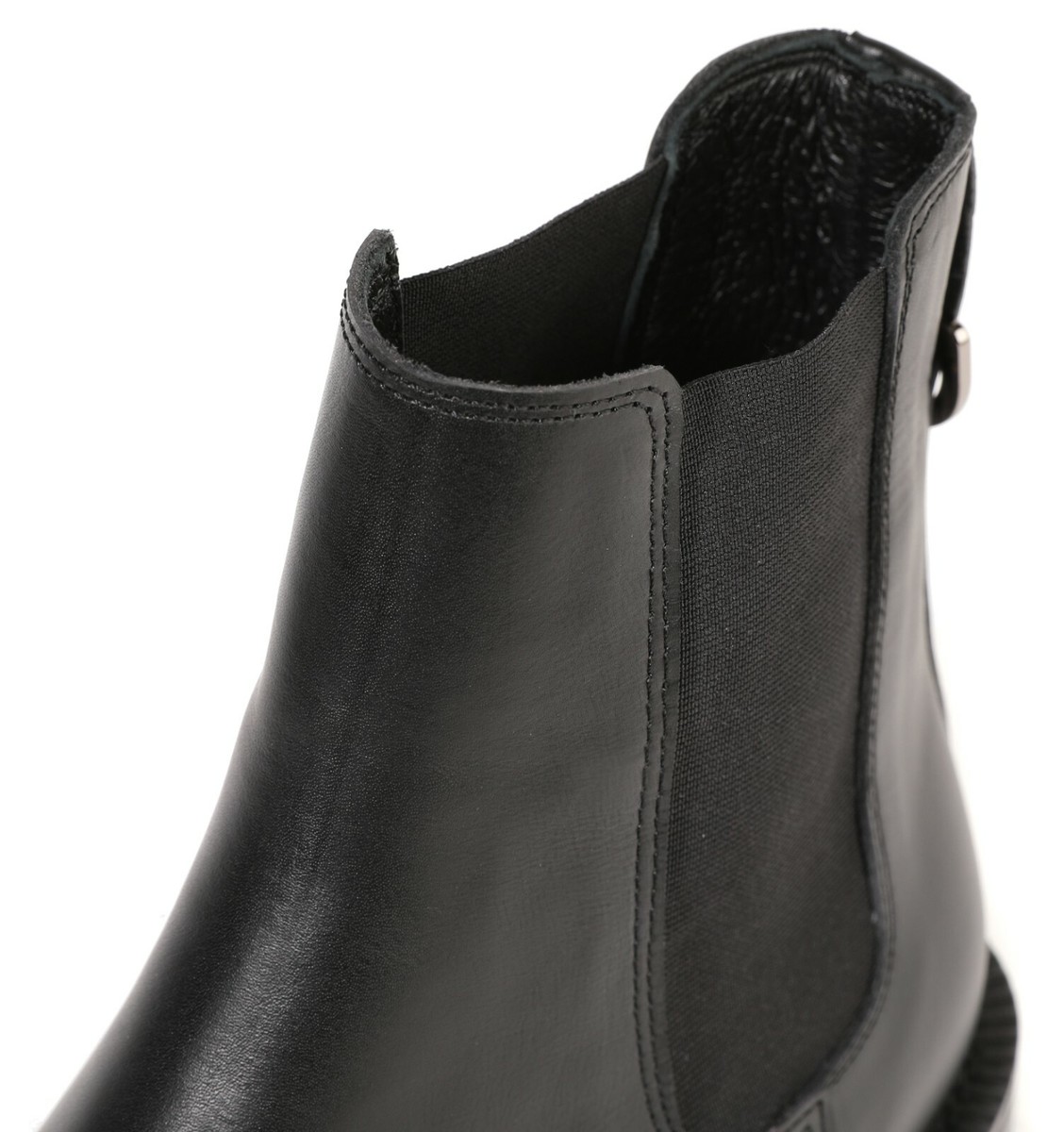 Firenze Atelier Men's Matt Black Leather Square Toe Chelsea Boots